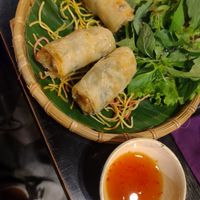 Lotus seed rolls. Just ok at Shamballa Vegetarian Bistro HoiAn in Hoi An