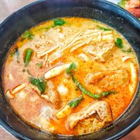 laksa soup base Yong Tau Foo at Vegetarian Villas 素雅轩 in West Singapore