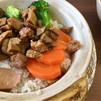 Clay pot rice at Vegetarian Villas 素雅轩 in West Singapore