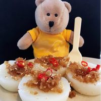 Chwee Kueh rice cakes $1.50 at Vegetarian Villas 素雅轩 in West Singapore