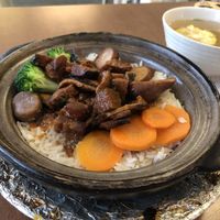 Hong Kong style claypot rice at Vegetarian Villas 素雅轩 in West Singapore