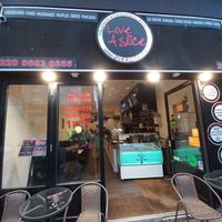 Outside at Love A Slice in Beckenham