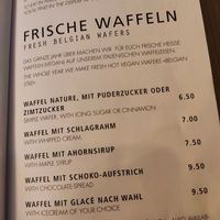 Vegan waffles (everything but the whipped cream is vegan) at Acero - Eiscafé und Bistro in Basel