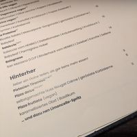 one vegan dessert - pizza with fruit at Zampano Pizza & Pasta in Frankfurt