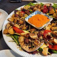 Grilled vegetables with garlic chili dip at Zampano Pizza & Pasta in Frankfurt