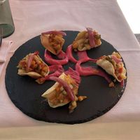 Vegan tacos 15€  at Ristorante Petit Bijou in St-vincent