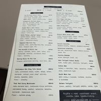 vegan menu  at PRU58 Kitchen/Bar in Prague