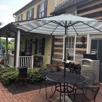 Outdoor seating. Right near Roots Market in Olney  at Sisters Sandwiches & Such in Olney