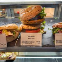 vegan avocado bagel  at Coffee Fellows in Sofia