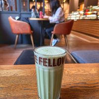 matcha with oat milk  at Coffee Fellows in Sofia