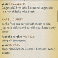 Menu 6, May 2023  at KIBOU Japanese Kitchen & Bar in Solihull