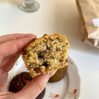 Vegan orange cupcake with nuts, gluten free. at Gluten-free Bakery in Yerevan