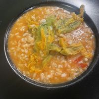 Flower risotto made vegan   at Kazoual Cafe & Restaurant in Crete
