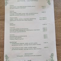 Food menu at Bojtorina Vegan Kitchen in Sopron
