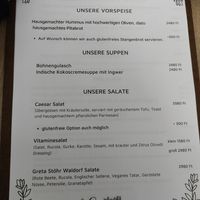 Speisekarte at Bojtorina Vegan Kitchen in Sopron