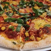 Special pizza they made for us at Bojtorina Vegan Kitchen in Sopron