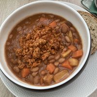 Bean goulash  at Bojtorina Vegan Kitchen in Sopron