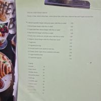 The menu at Heaven Burger in Chiang Rai