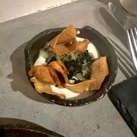 Jerusalem artichokes, wakame, cucumber  at Tendril in London