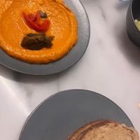 Muhammara and bread  at Tendril in London