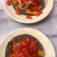 Blue corn tostada  at Tendril in London