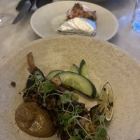 Satay mushrooms and jersey royals (probably didn’t need to add these on)  at Tendril in London