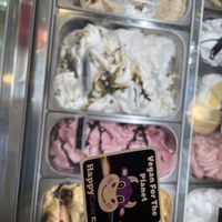 Happy cow and ice cream   at Madonna Vegan in Barcelona
