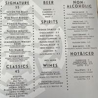 Menu 5 of 5 - Drinks  at Wat Bong in Siem Reap