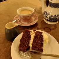 Lemon and ginger cake at Bertrams in Warkworth