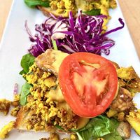 Vegan Benedict   at Halcyon in Dallas