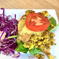 Vegan Benedict   at Halcyon in Dallas