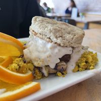 Sausage biscuit   at Halcyon in Dallas
