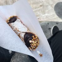 Chocolate vegan cannoli at Bar Mazzini in Catania