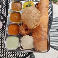 Breakfast platter at Sri Balaji Caffe in Pineville