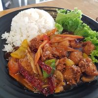 Gong Bao Chicken rice at Zi Zai Vegetarian 自在齋 - Yishun in North Singapore