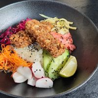 Poke bowl with tofu at Restoranas „grás“ in Palanga