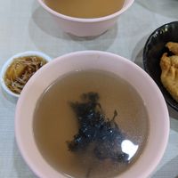 Soup with the dishes at Zhen Xin Vegetarian 真心素食 in Northeast Singapore