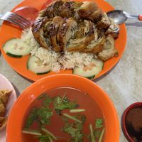 Chicken rice- 7/10 quite average, rice can be more fragrant, chilli needs more heat . Rice is generous   at Zhen Xin Vegetarian 真心素食 in Northeast Singapore