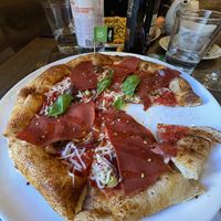 Vegan calabrese pizza!!  at New Bridge Sprizza in Florence