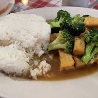 Broccoli and tofu  at Racha Thai Cuisine in Chesapeake