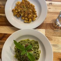 Gnocchi and Pesto dishes   at Lilla in Portland