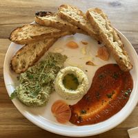 Garlic Focaccia appetizer  at Lilla in Portland