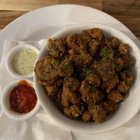 Breaded mushrooms (huge portion!)  at Lilla in Portland