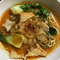 Curry Laksa Noodle - super rich and delicious. spicy but in a good way  sort of on the sweet side  at Viet Family - The Vegan House in Vancouver