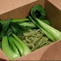 Spinach rice noodles at Viet Family - The Vegan House in Vancouver