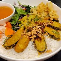 Dill turmeric noodle bowl at Viet Family - The Vegan House in Vancouver