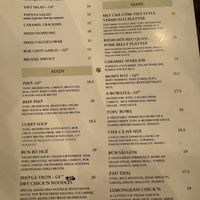 Dinner menu  at Viet Family - The Vegan House in Vancouver