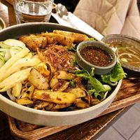 Dry Chick'n Noodles at Viet Family - The Vegan House in Vancouver