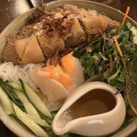 Steak noodle bowl  at Viet Family - The Vegan House in Vancouver