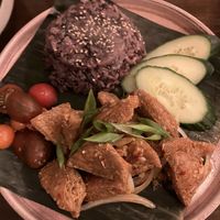 Vegan rib meal   at Viet Family - The Vegan House in Vancouver